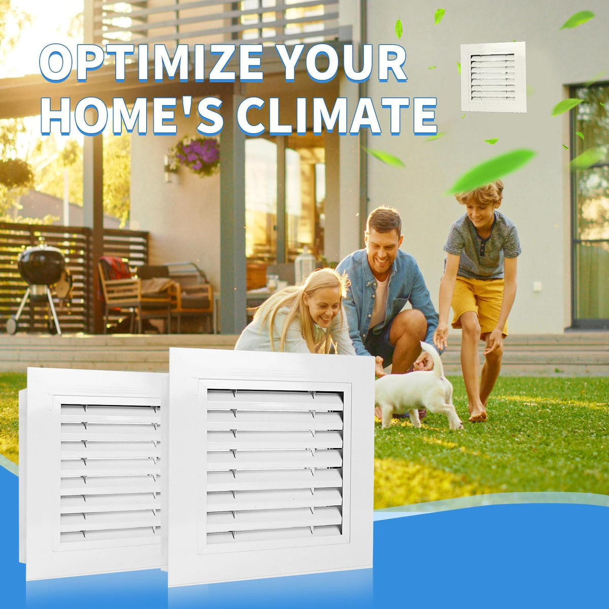14" x 14" Aluminum Gable Vents with Screen, 2 Pack M981