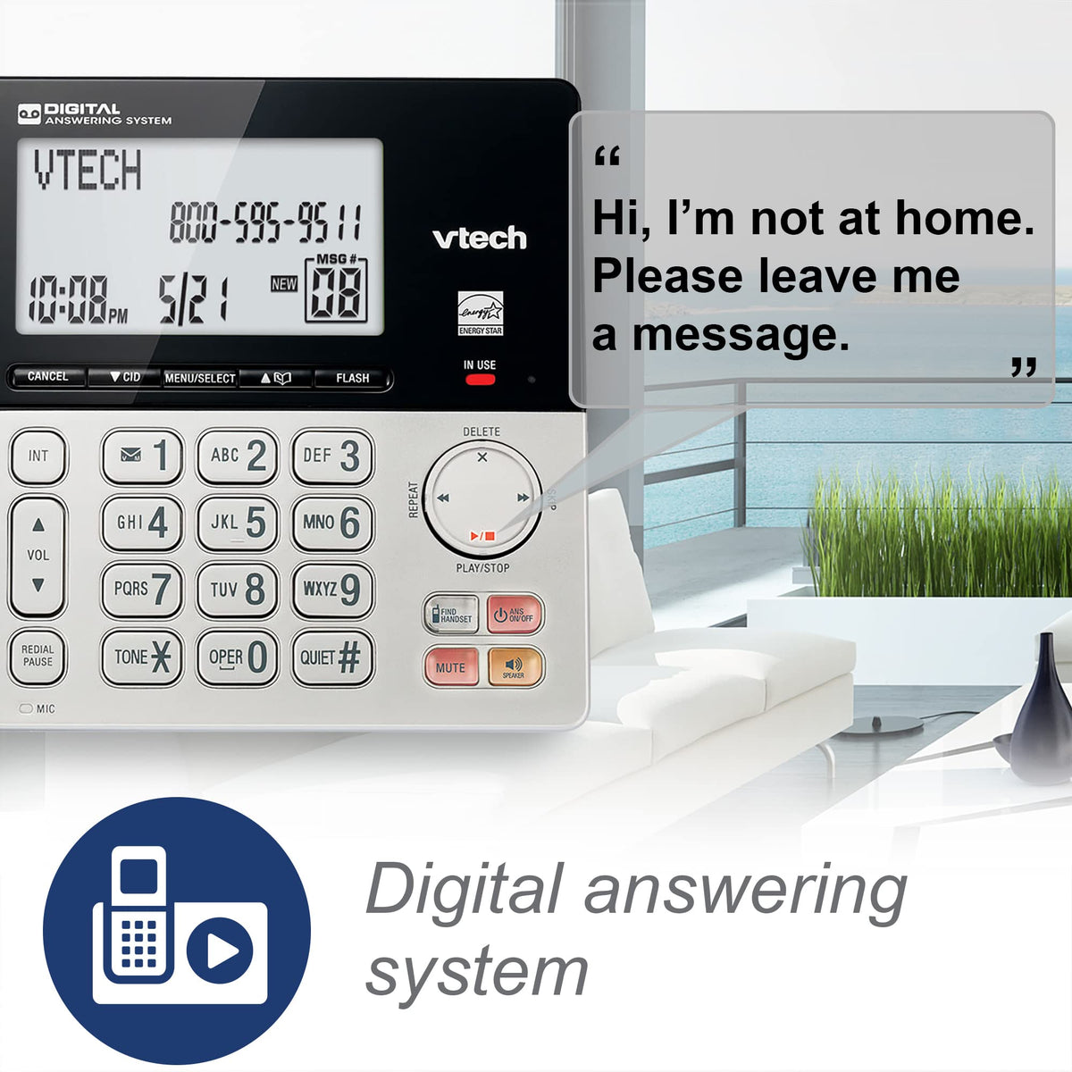 Corded/Cordless Phone System with 2 Handsets C991919