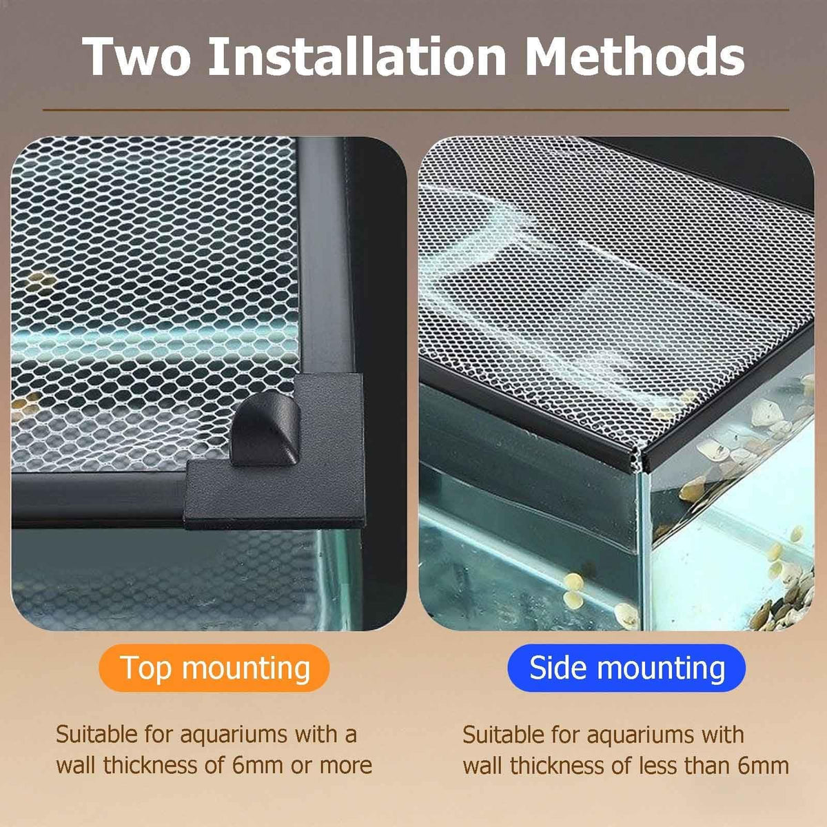 Aquarium Lid, Anti Jumping Fish Tank Lid, Magnetic Mesh Screen Netting A27851