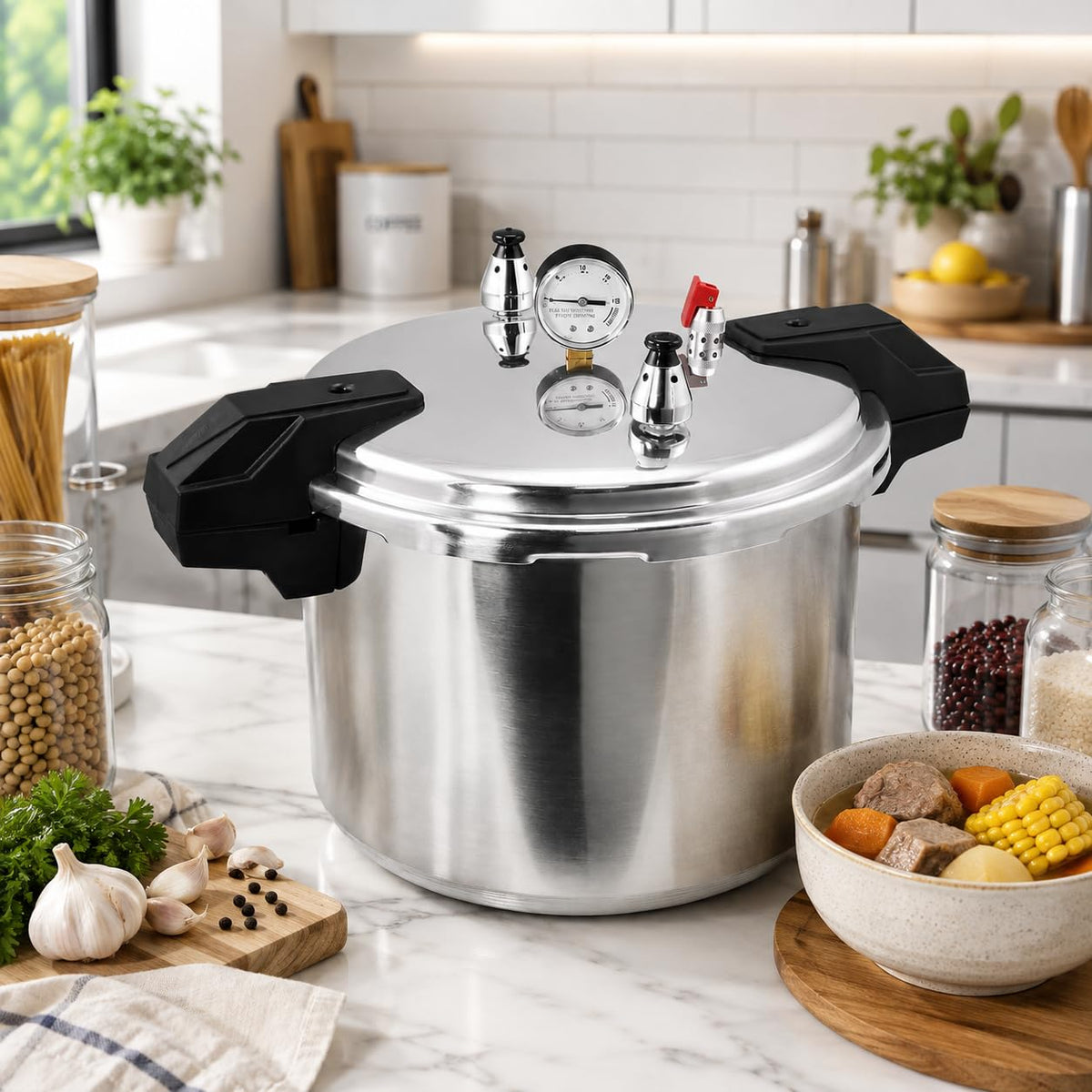 23 Qt Aluminum Pressure Cooker & Canner B110