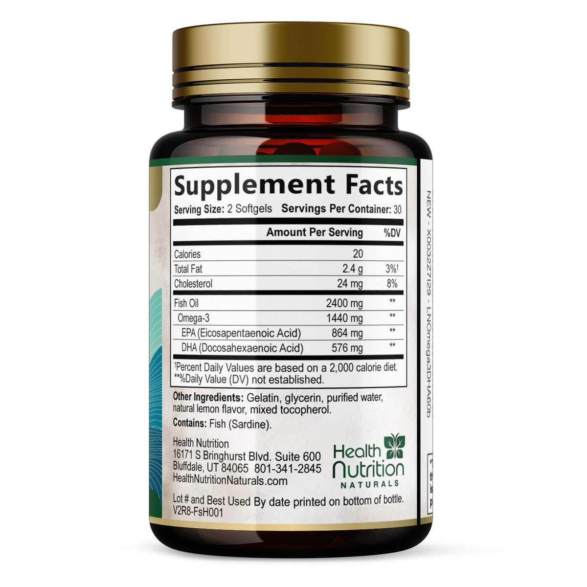 2400mg Omega 3 Fish Oil Softgels M942344