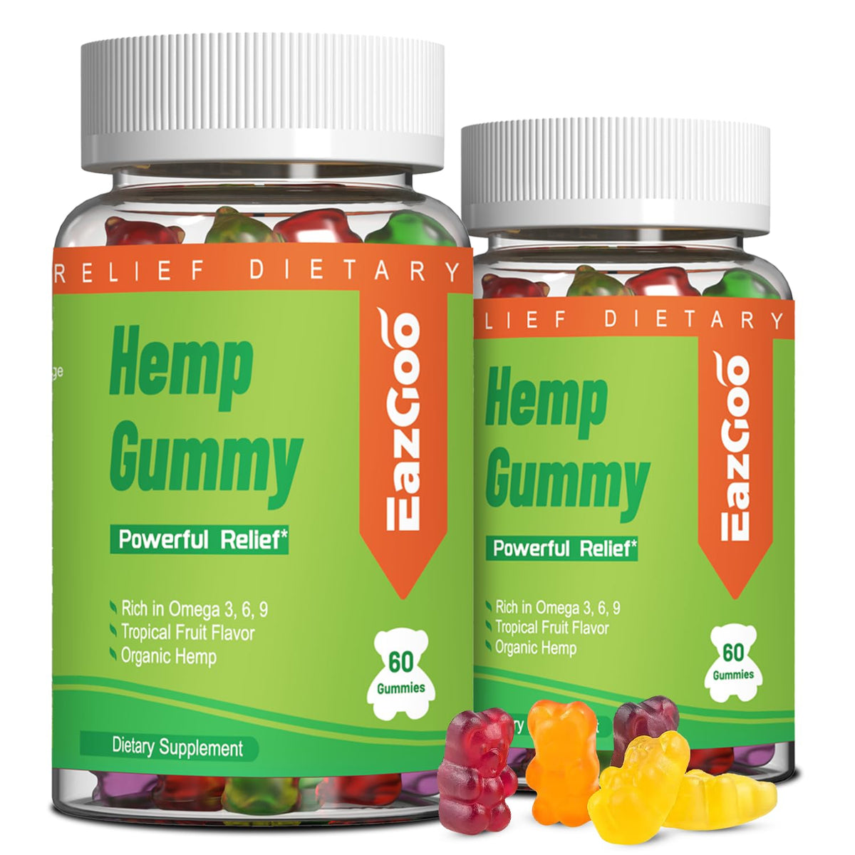 Hemp Gummies 2,000,000 XXL Extra Strength 120 Counts C850