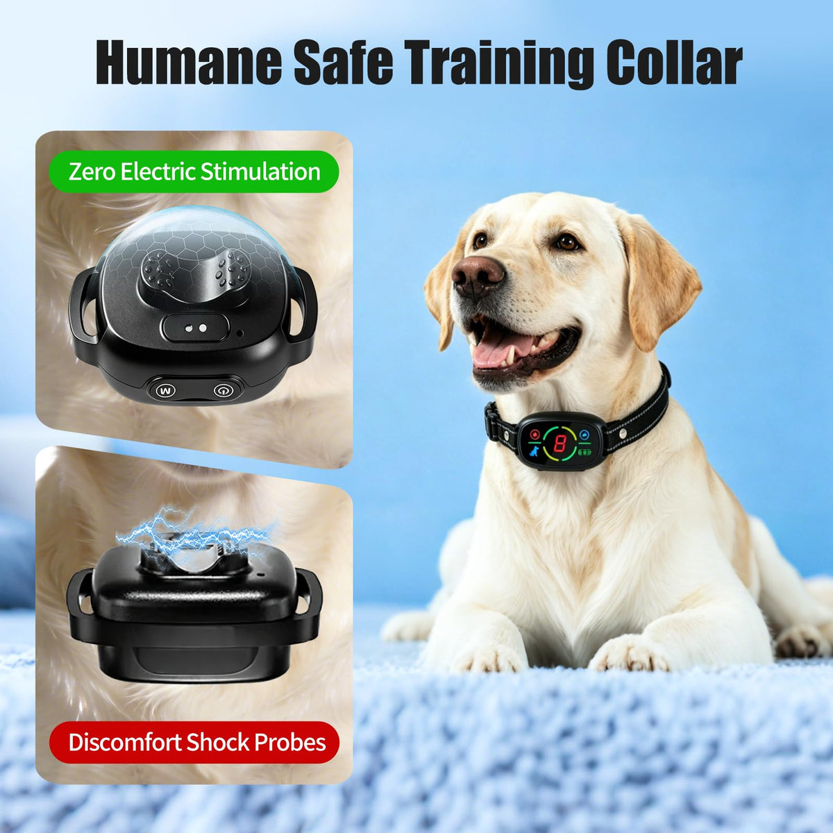 Rechargeable Dog Bark Collar with 3 Beep & Vibration Modes Z295