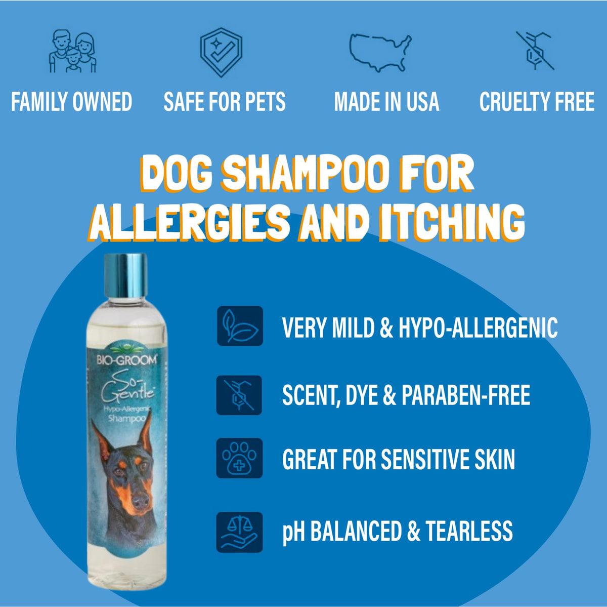Hypoallergenic Tearless Dog Shampoo 1 Gallon E793902