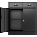 Black Metal Storage Cabinet with 2 Drawers A129851