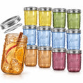 12 Pack 16 oz Wide Mouth Mason Jars with Lids H720