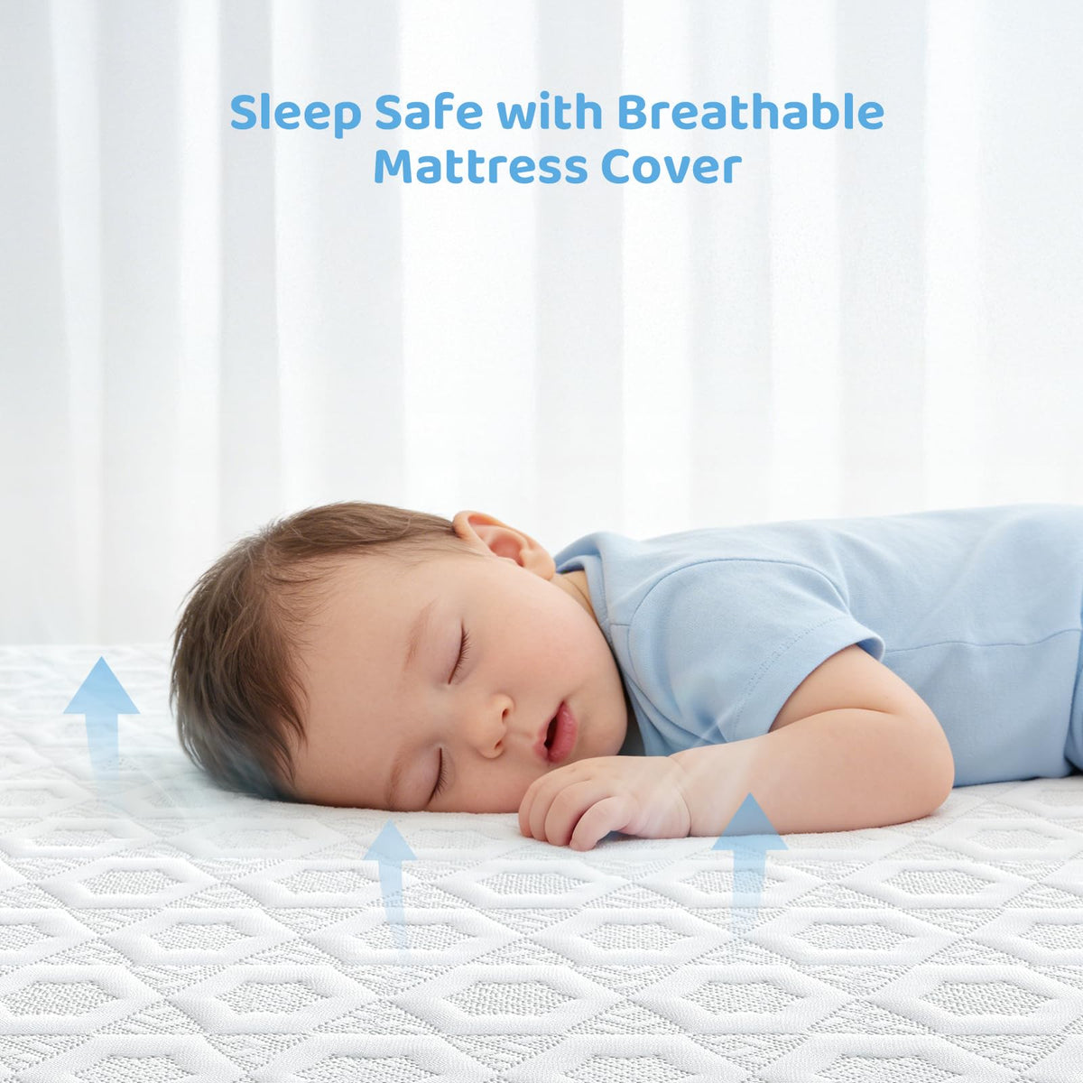 Dual-Sided Gel Memory Foam Crib Mattress Q97347