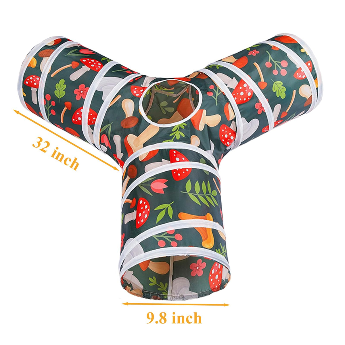 Collapsible 3 Way Rabbit Tunnel with Chew Toy Q526