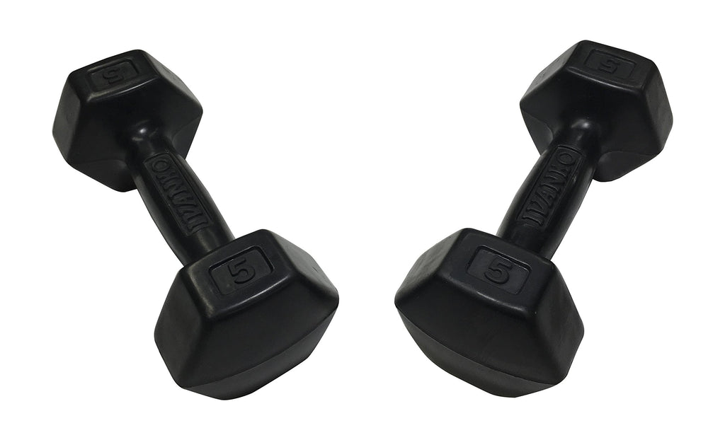 5 lbs Rubber Dumbbells Pair F641060