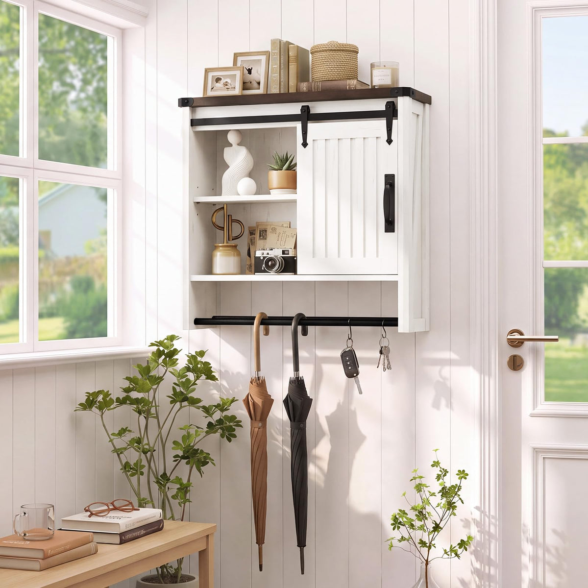 Bathroom Wall Cabinet with Sliding Door J859849