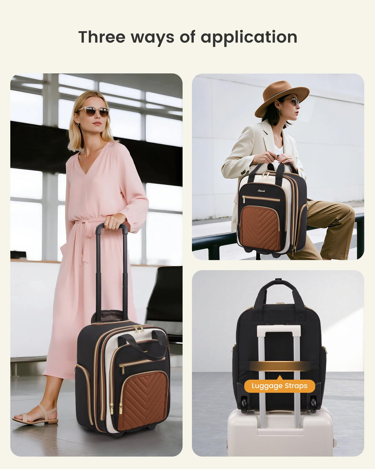Underseat Carry On Luggage with Wheels V652548