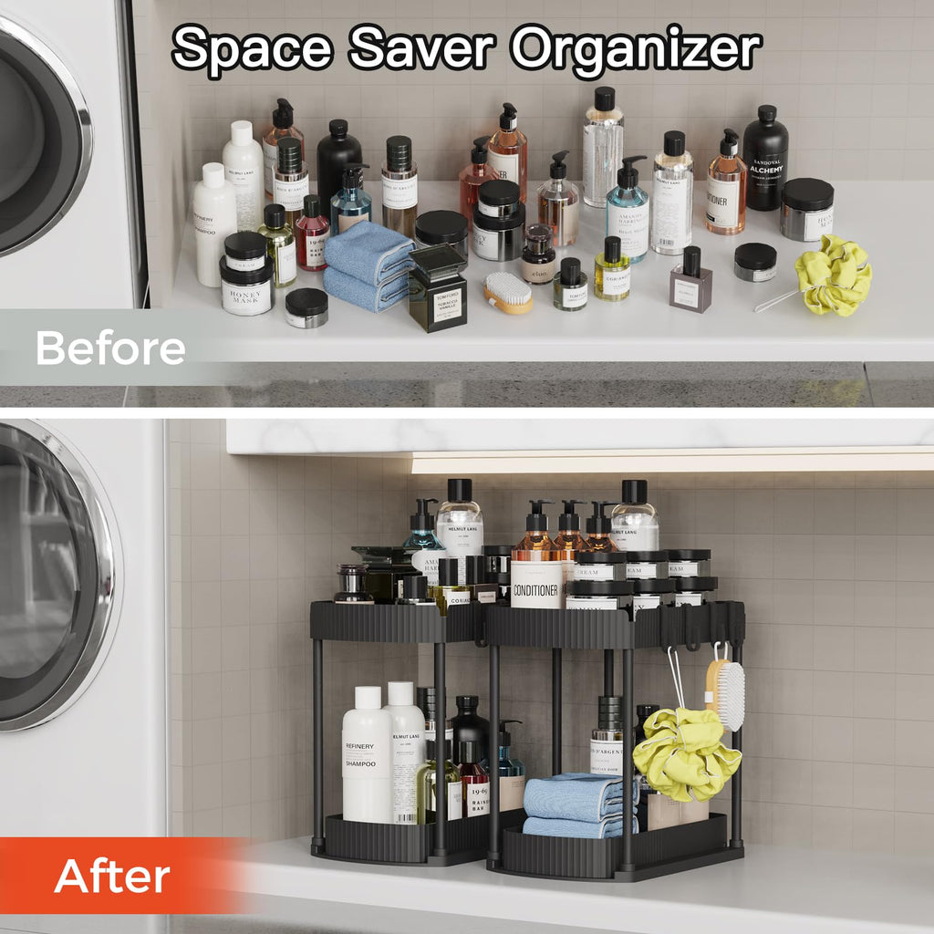 2 Packs Under Sink Pull-Out Storage Organizers W752