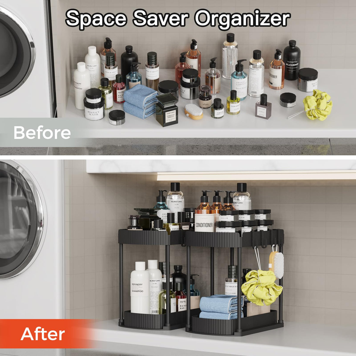 2 Packs Under Sink Pull-Out Storage Organizers W752