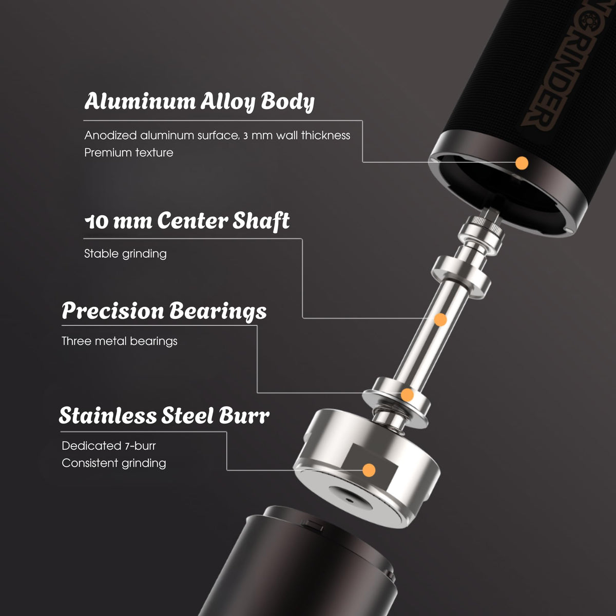 Manual Stainless Burr Coffee Grinder D181