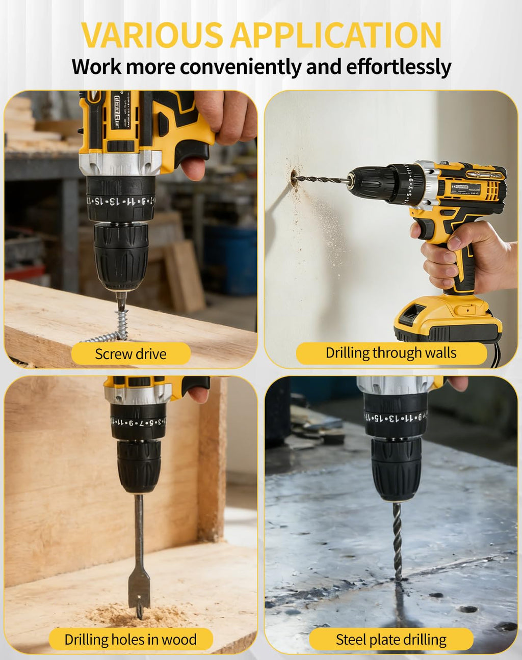 21V Cordless Drill Driver Kit with 2 Batteries & Charger A5049