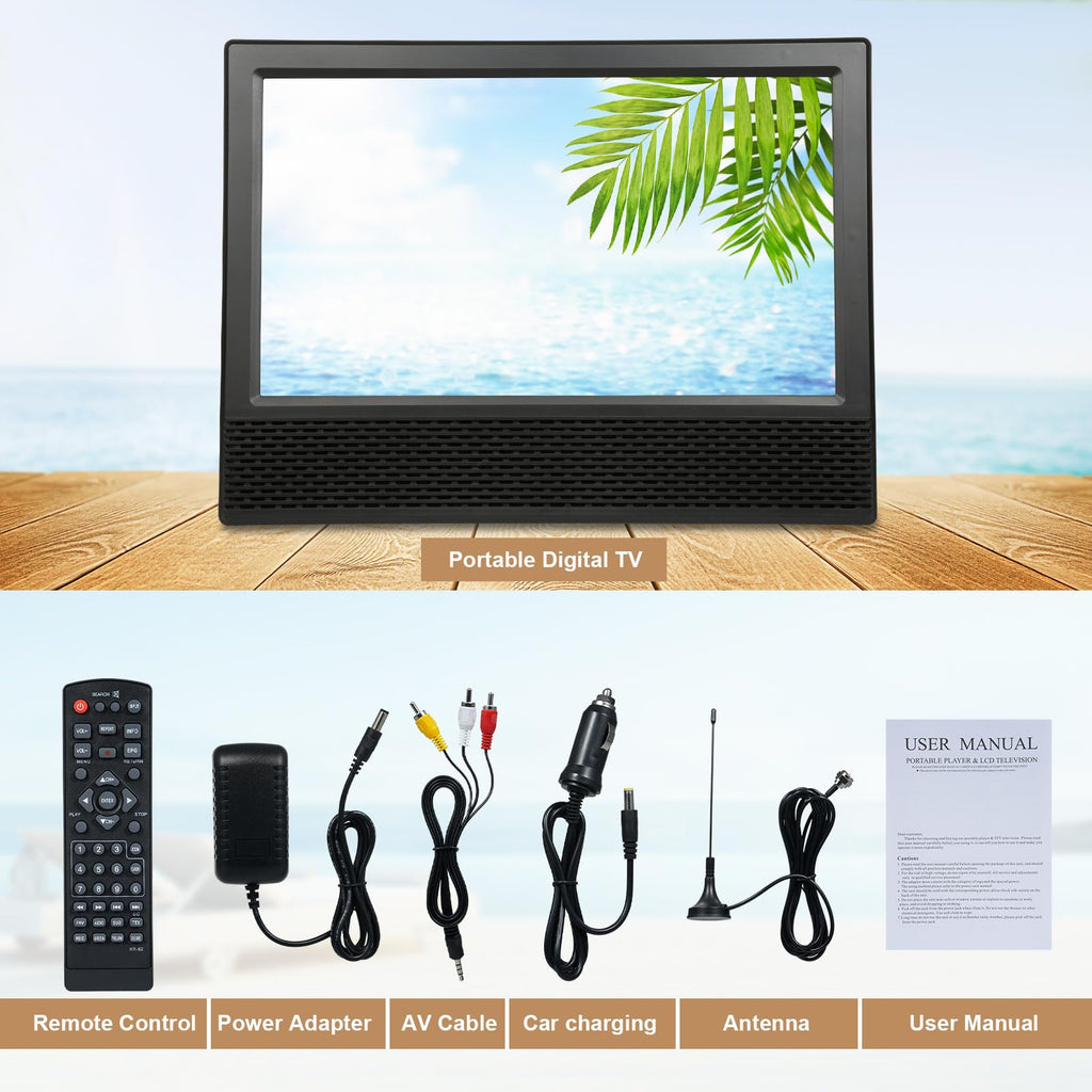 14 inch Portable ATSC Digital TV with Antenna and Remote Control Y637
