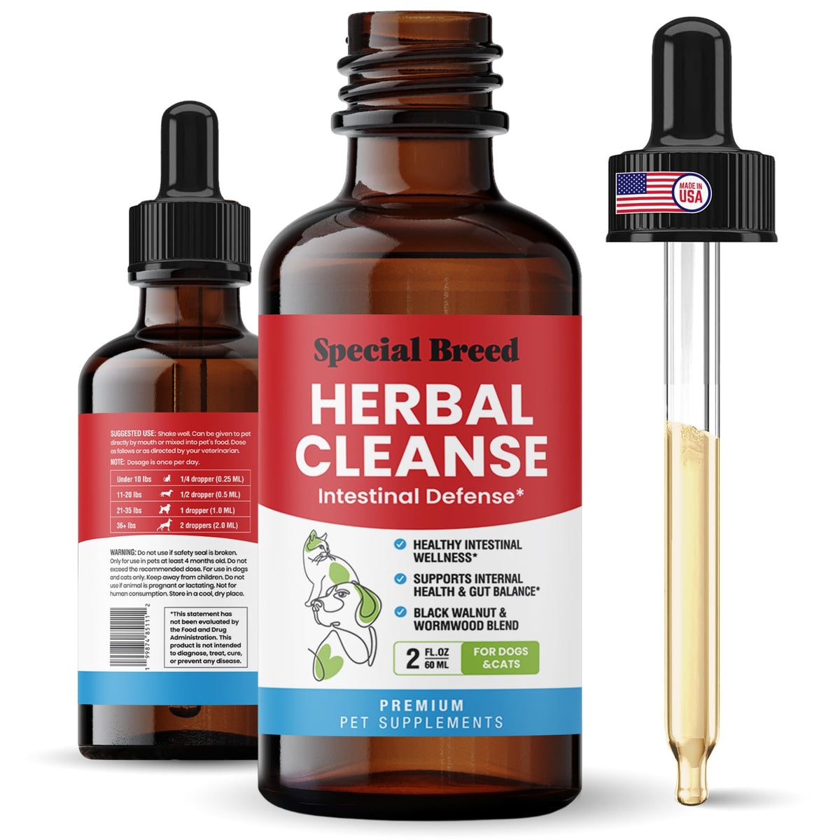 2 oz Herbal Cleanse for Dogs & Cats Q526340