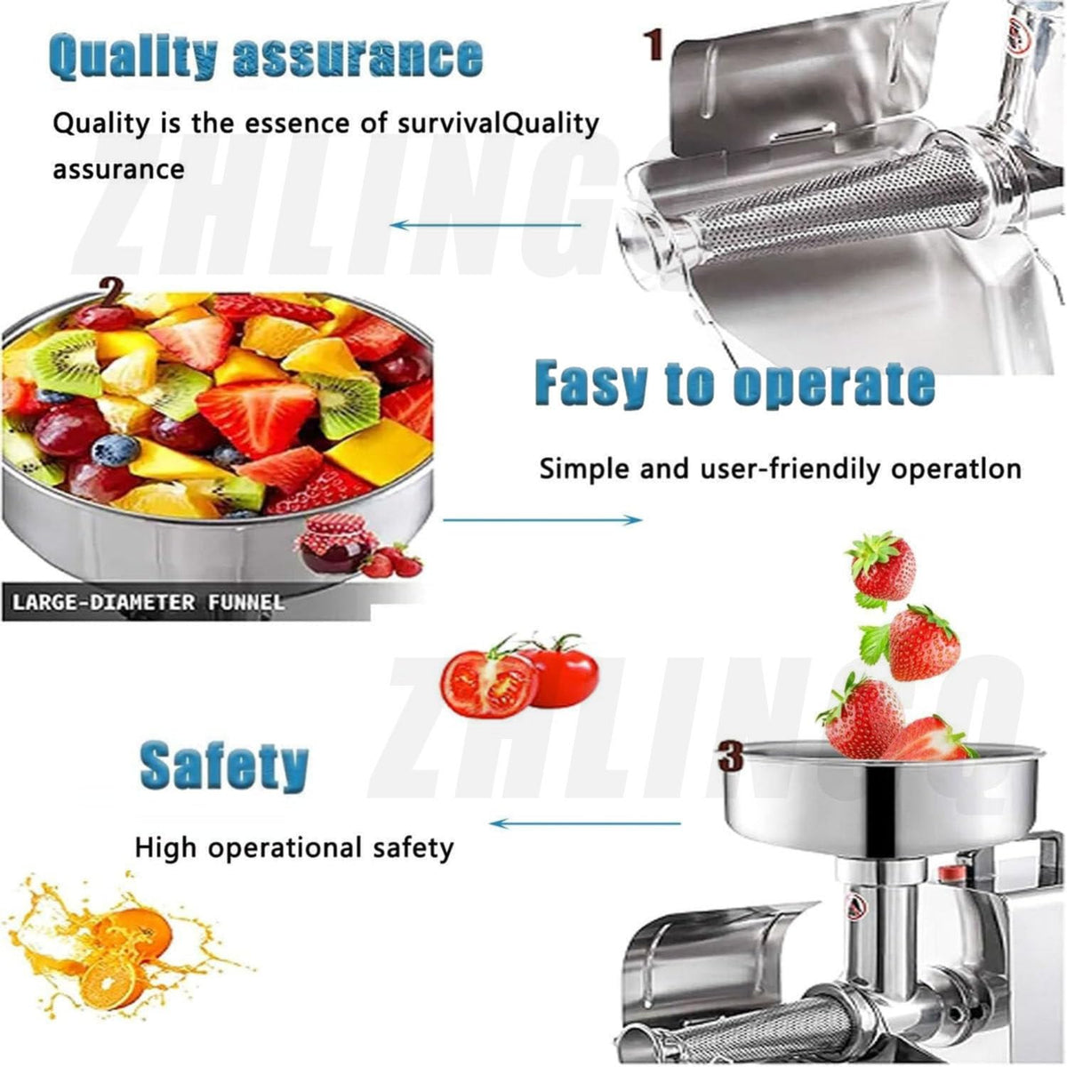 450W Stainless Steel Tomato Strainer Machine D926288