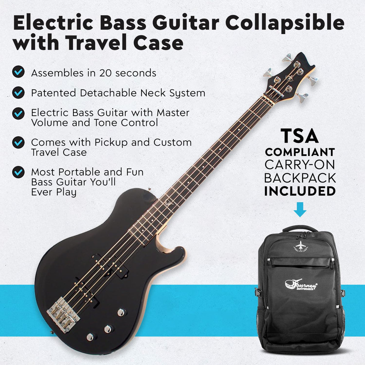 Collapsible Folding Electric Travel Guitar K2167