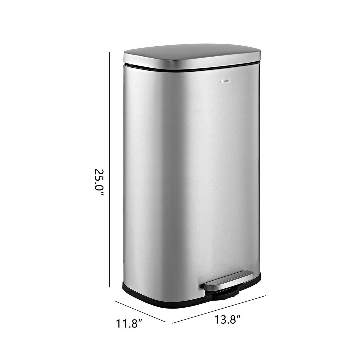 8 Gal Step Trash Can Soft Close 25" U6930
