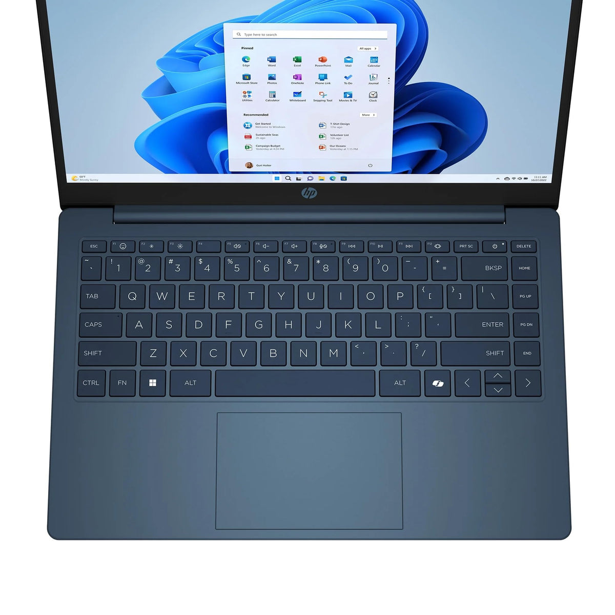 14" HD Laptop, Intel Celeron N150, 4GB RAM, 128GB Storage, Blue W141070