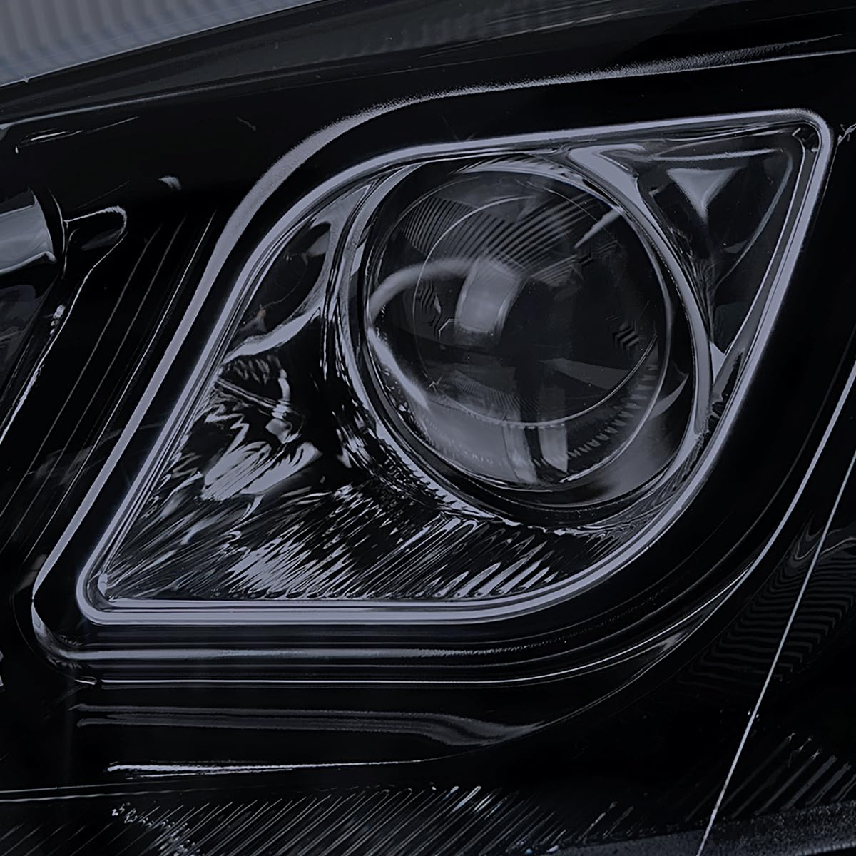 Glossy Black LED Projector Headlights E7008