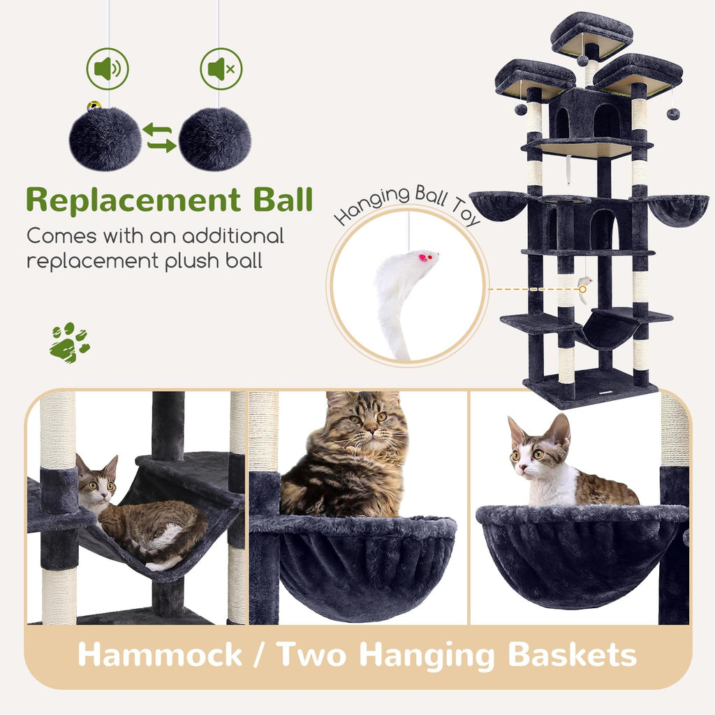 Dark Grey XXL Cat Tower T29148