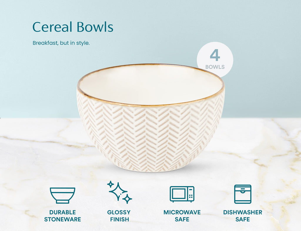 Ceramic Soup Bowls Set of 4, 26 oz G804