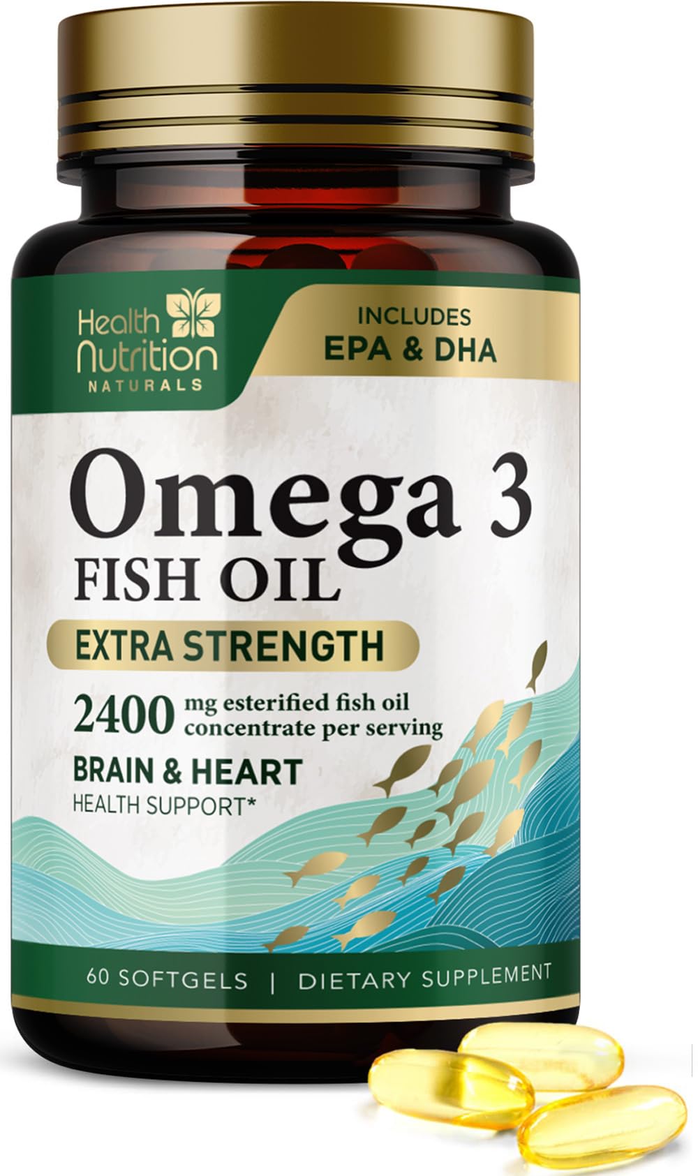 2400mg Omega 3 Fish Oil Softgels M942344