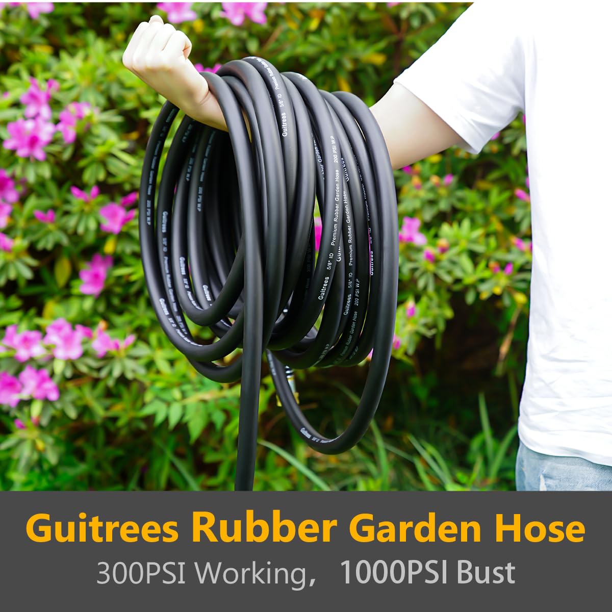 100FT Heavy Duty Rubber Garden Hose E445182