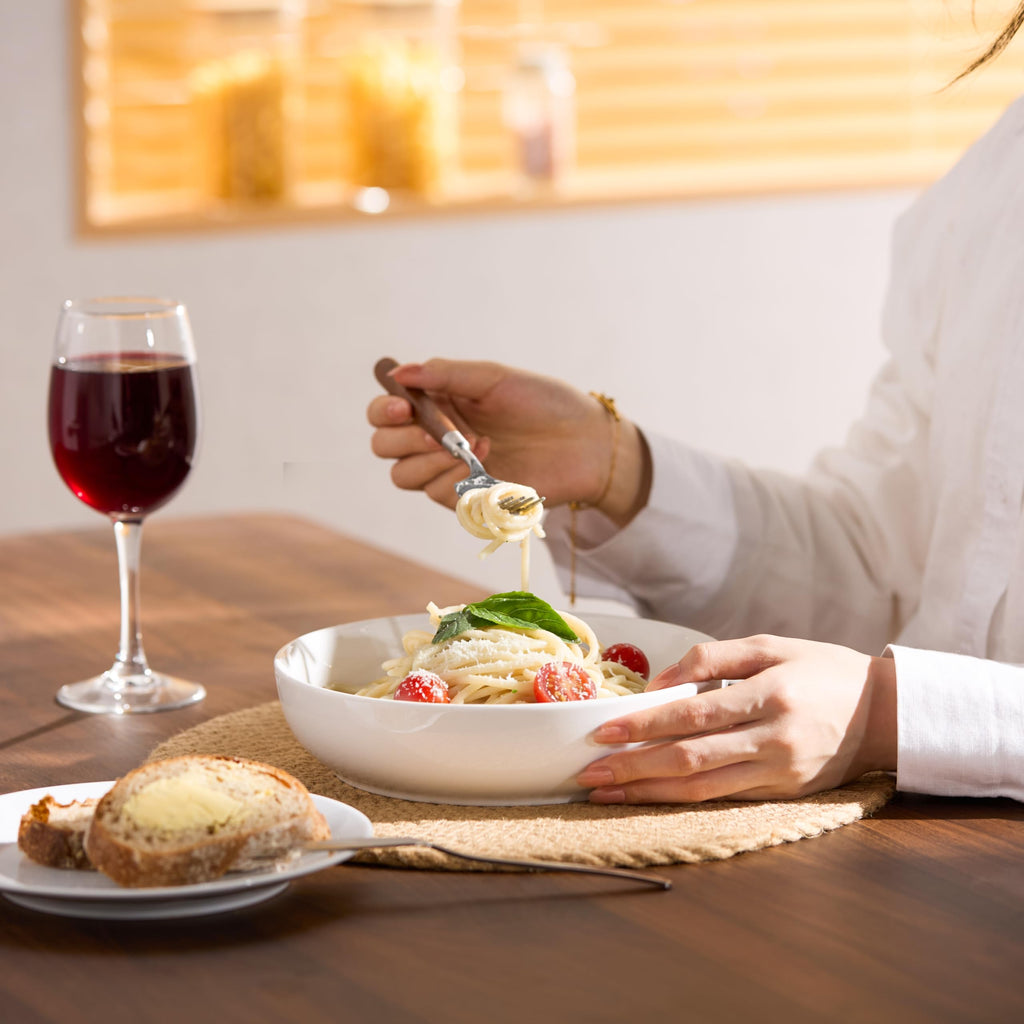 White 40 oz Pasta Bowls Set of 4 H930