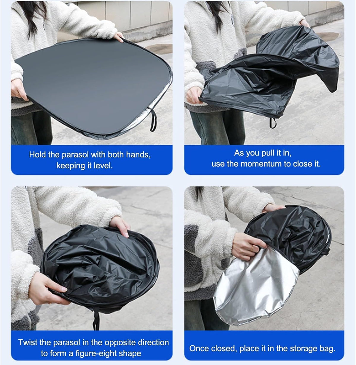Front Window Sunshade Reflective Foldable K29539