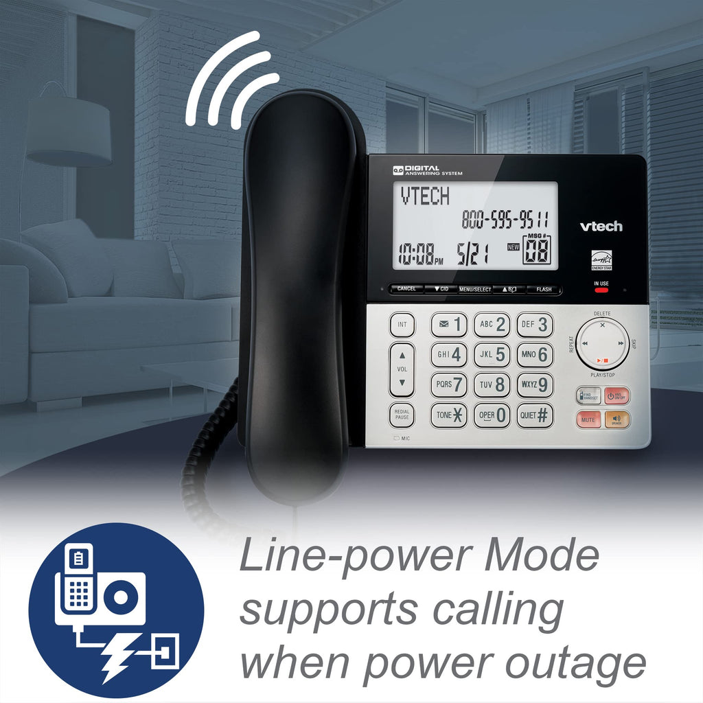 Corded/Cordless Phone System with 2 Handsets C991919
