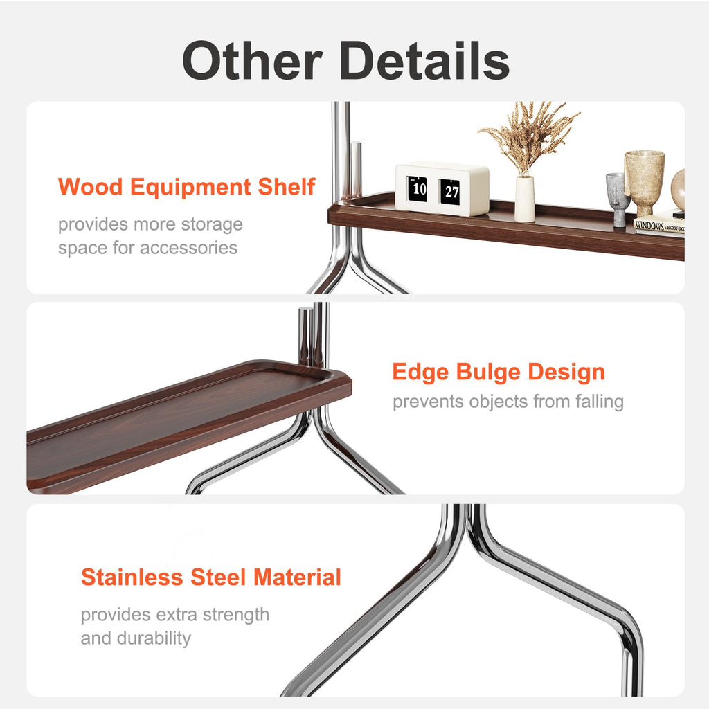 Rolling TV Stand for 32-75" TVs with Shelf O207964