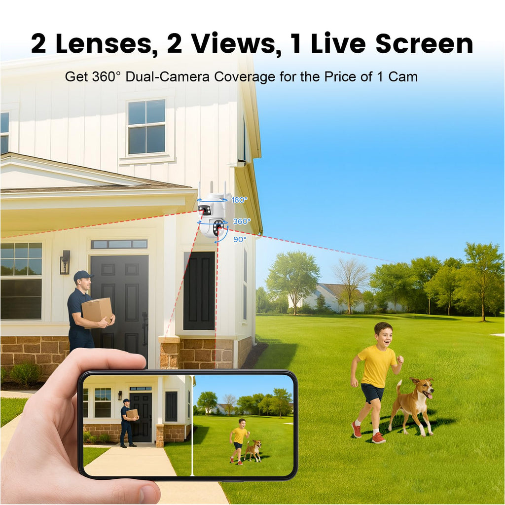 Wireless Outdoor 4 Cam Home Security Cameras System G2945
