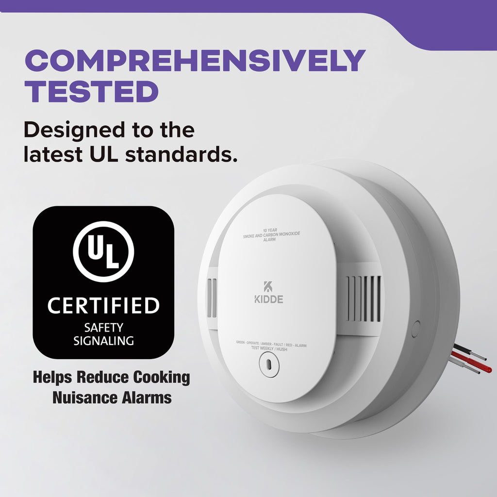 Hardwired Smoke & Carbon Monoxide Detector, 10-Year Battery Backup, 4 Pack Z71270