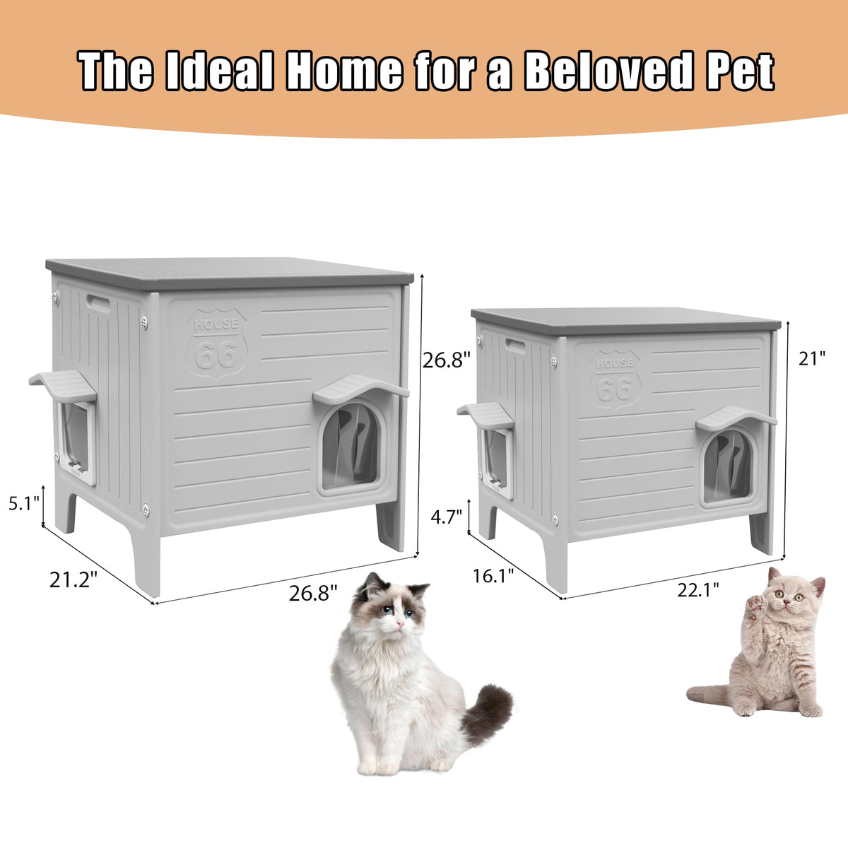 Insulated Heated Cat House N7910