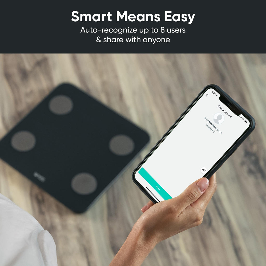 Black Smart Body Weight Scale V25102