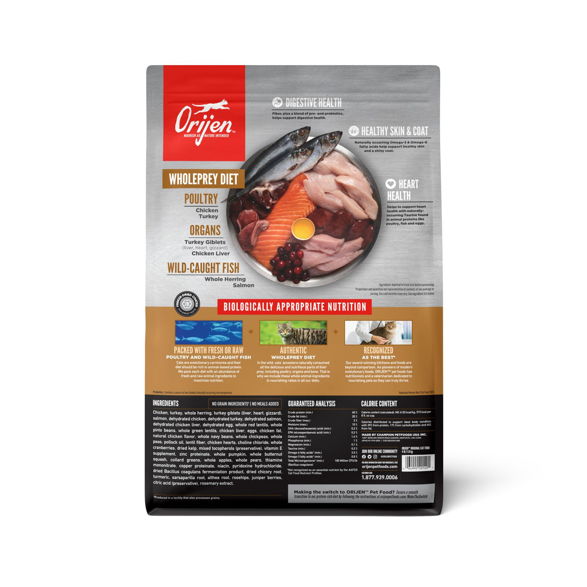 Grain Free Dry Cat Food 4lb Bag Y712