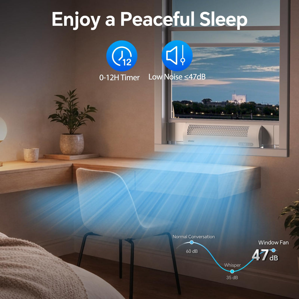 White Reversible Airflow Window Fan with Remote R27195