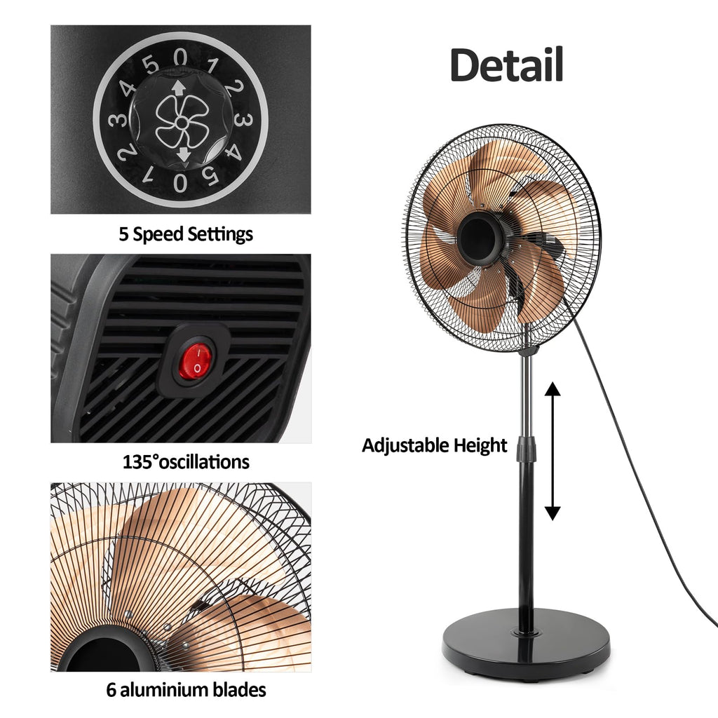 18 Inch Oscillating High Velocity Pedestal Fan R2626