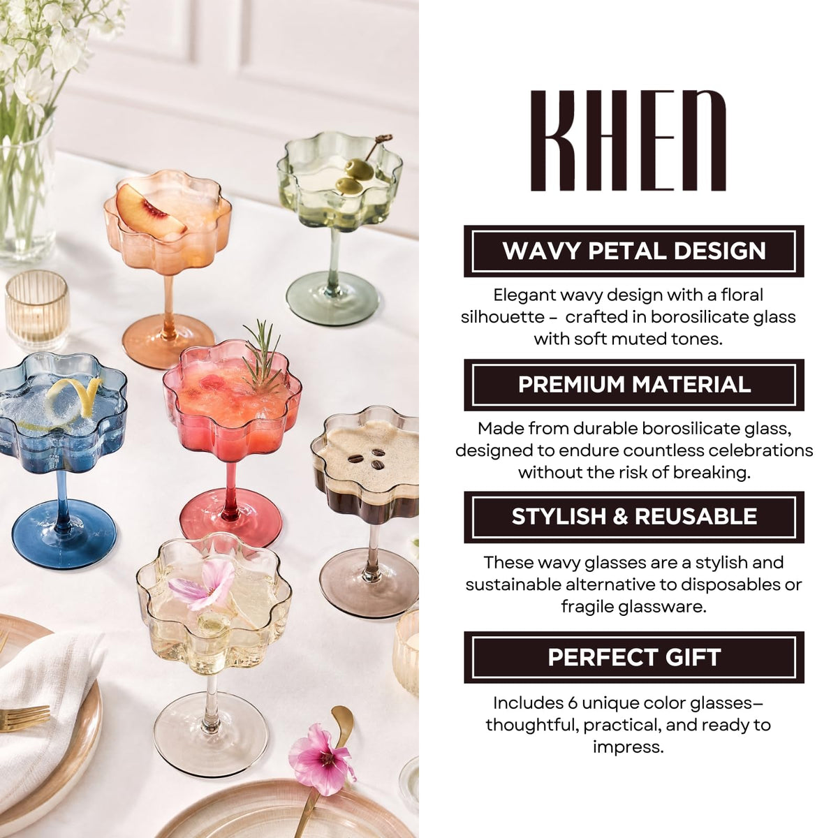 Scalloped Glass Coupes 7oz 6 Set E842098