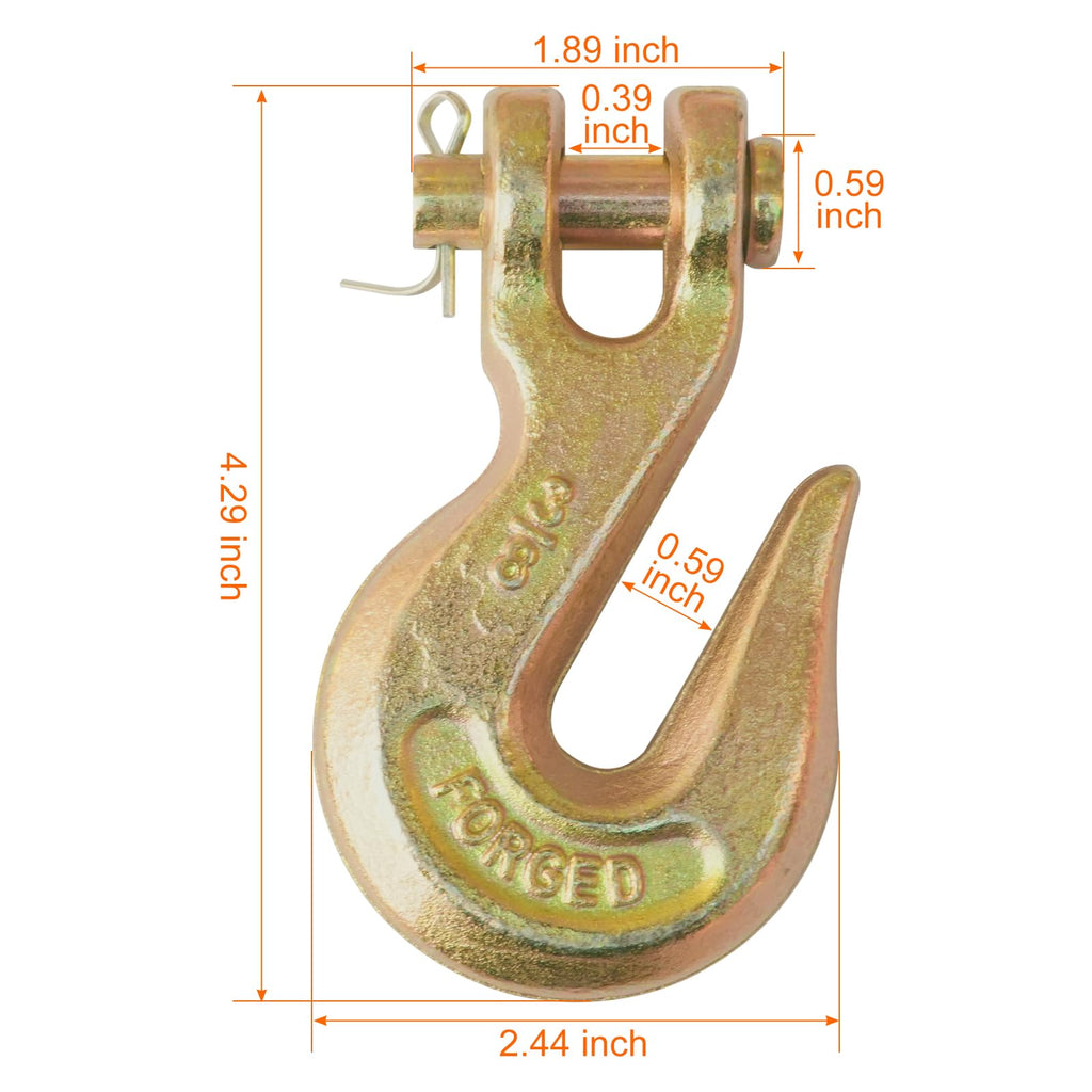 3/8" Grade 70 Clevis Slip Hook 6,600 LBS 10 Pack B595945