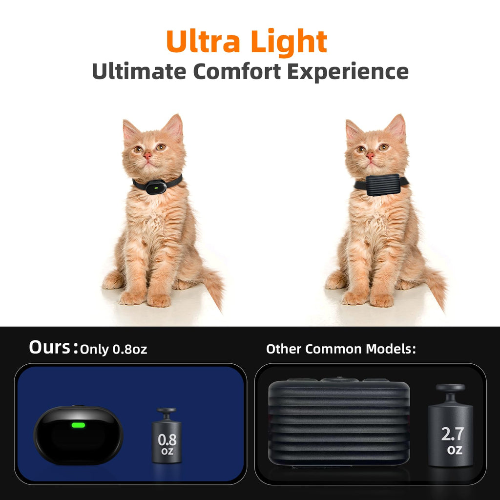 Ultra-Small Cat Training Collar with Remote, Waterproof, Rechargeable M6149