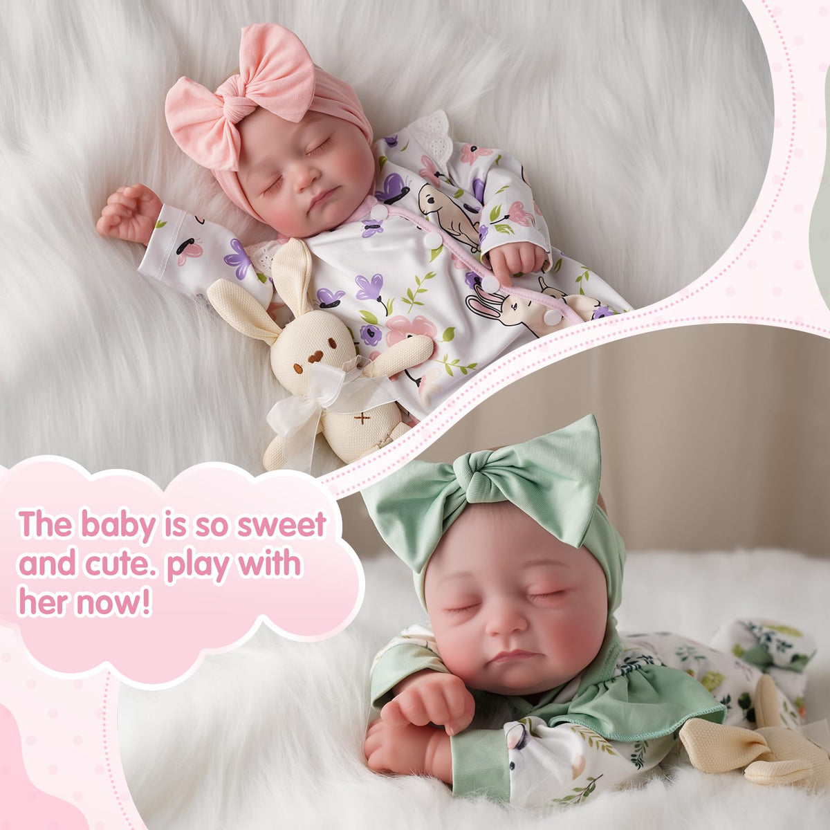 Lifelike Reborn Baby Dolls Twins 20 inch O26329