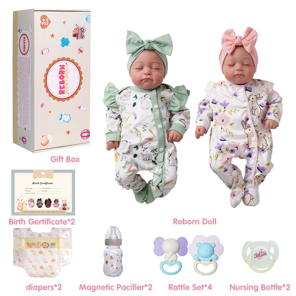 Lifelike Reborn Baby Dolls Twins 20 inch O26329