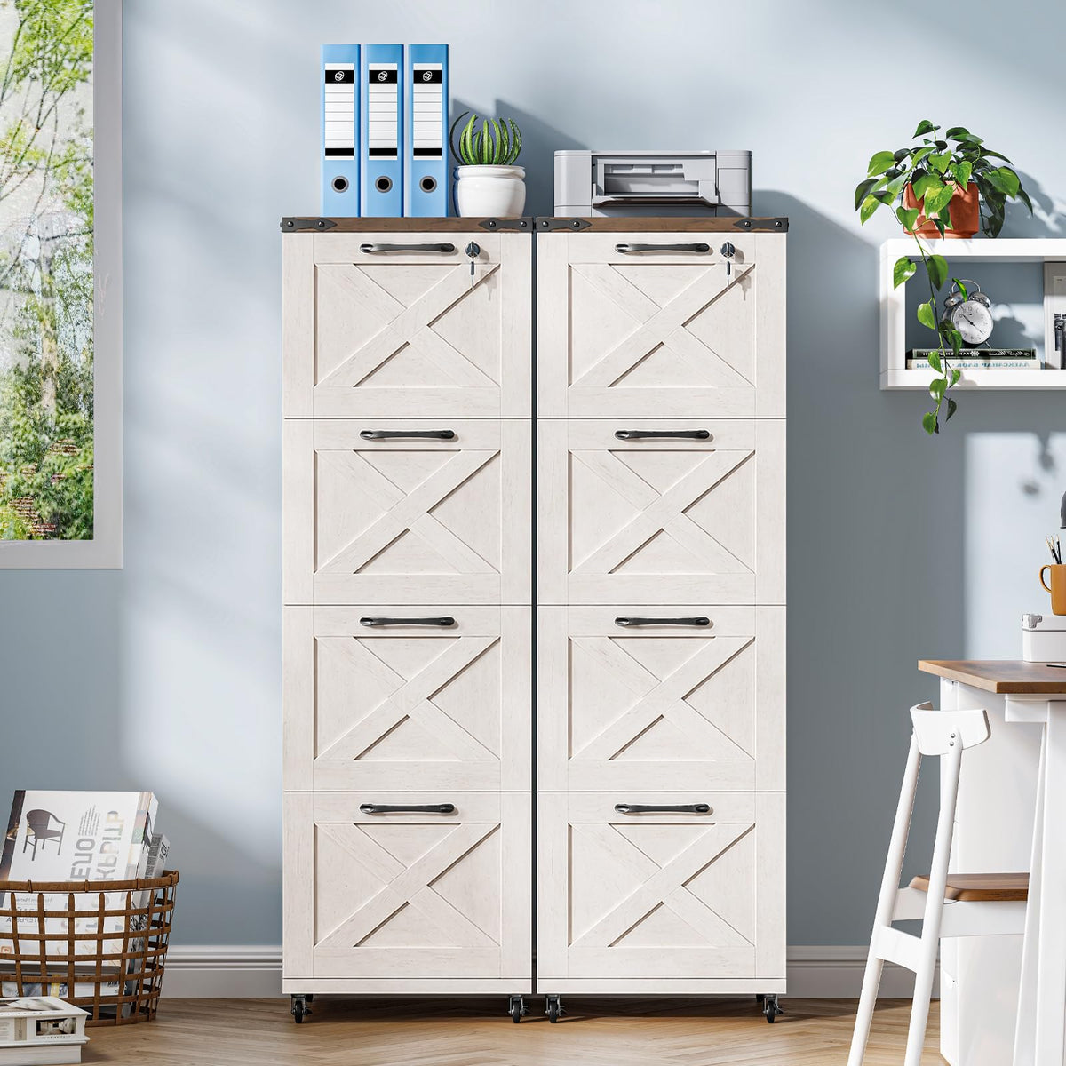 White 4 Drawer Office Filing Cabinet E4632