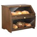 Double Layer Wooden Bread Box H958