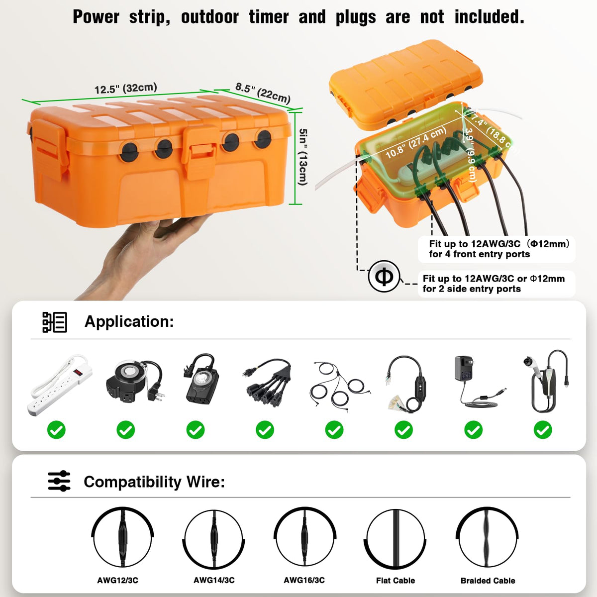 Large IP54 Waterproof Outdoor Electrical Box W946