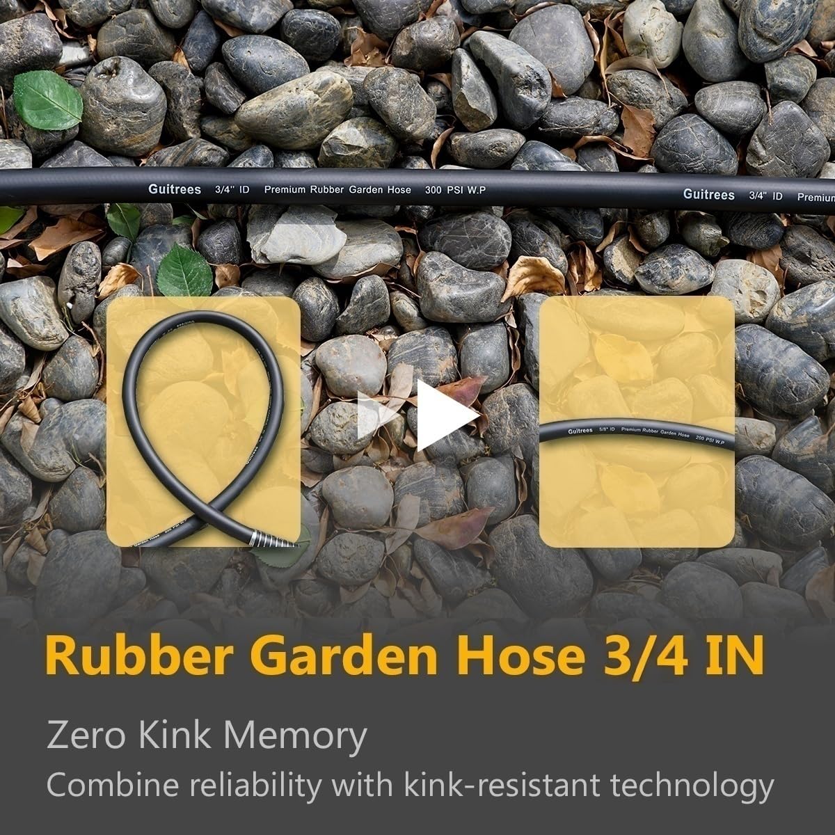 100FT Heavy Duty Rubber Garden Hose E445182